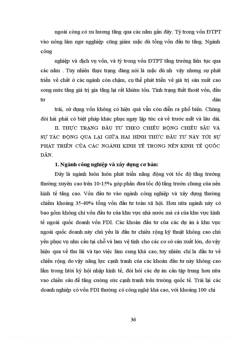 image for page Mối quan hệ giữa đầu tư theo chiều rộng và chiều sâu, lý luận và thực tiễn