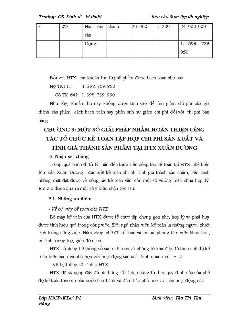 image for page Tổ chức công tác kế toán tập hợp chi phí sản xuất và tính giá thành sản phẩm tại Hợp tác xã Xuân Dương