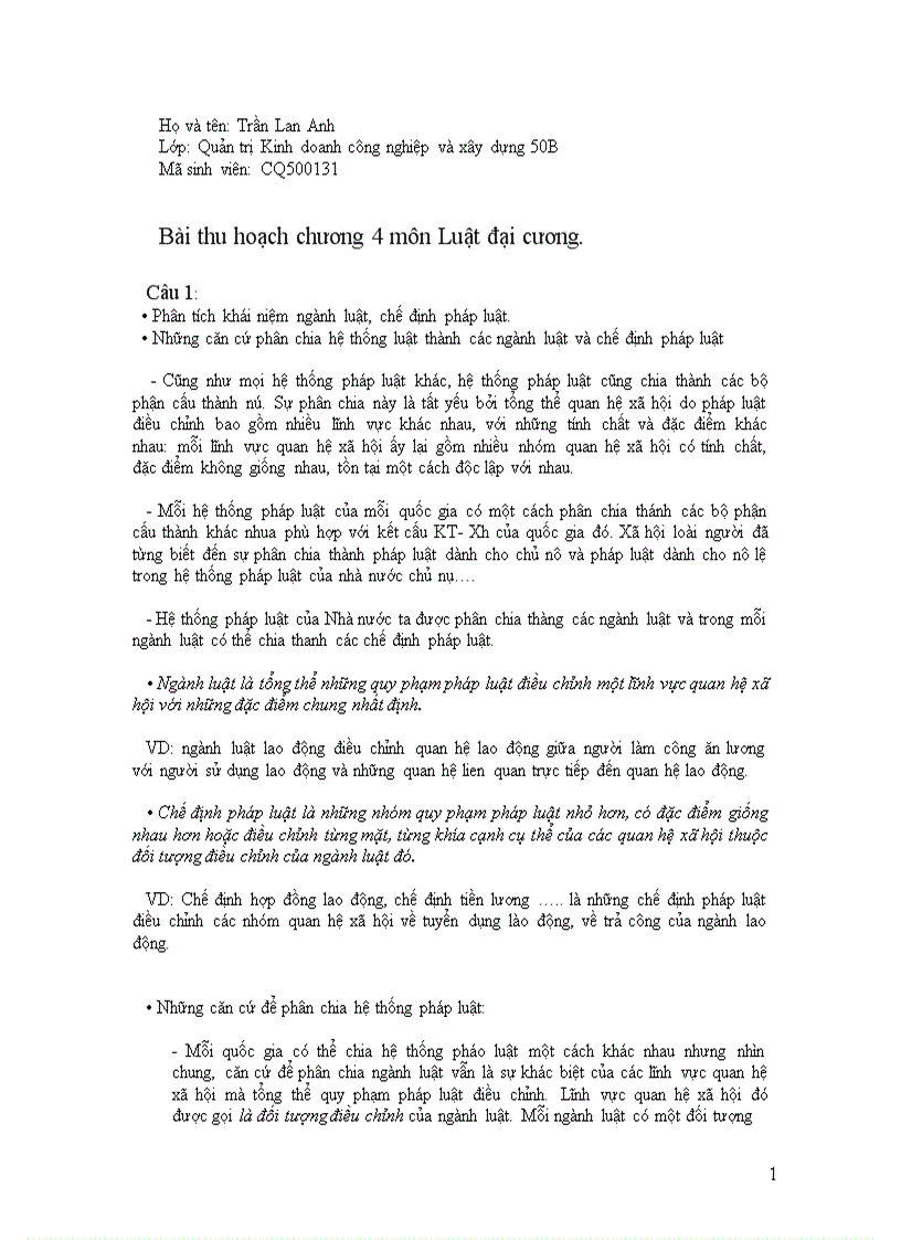 image for page Bài thu hoạch chương 4 môn Luật đại cương.