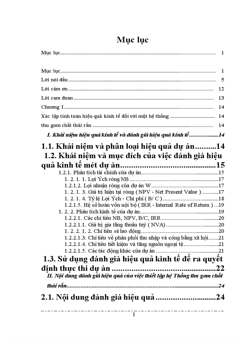 Bước đầu tính toán hiệu quả kinh tế của việc thiết lập hệ thống thu gom chất thải rắn làng giấy Phong Khê, huyện Yên Phong, tỉnh Bắc Ninh