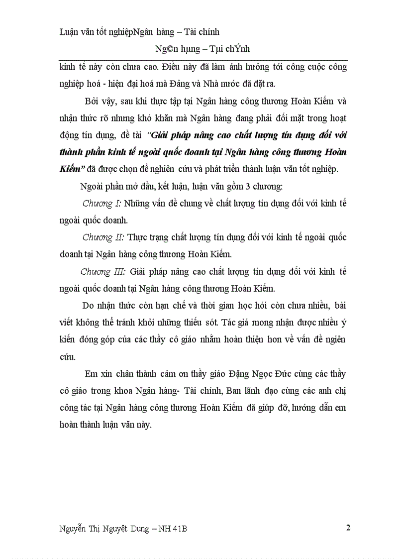 image for page Giải pháp nâng cao chất lượng tín dụng đối với thành phần kinh tế ngoài quốc doanh tại Ngân hàng công thương Hoàn Kiếm