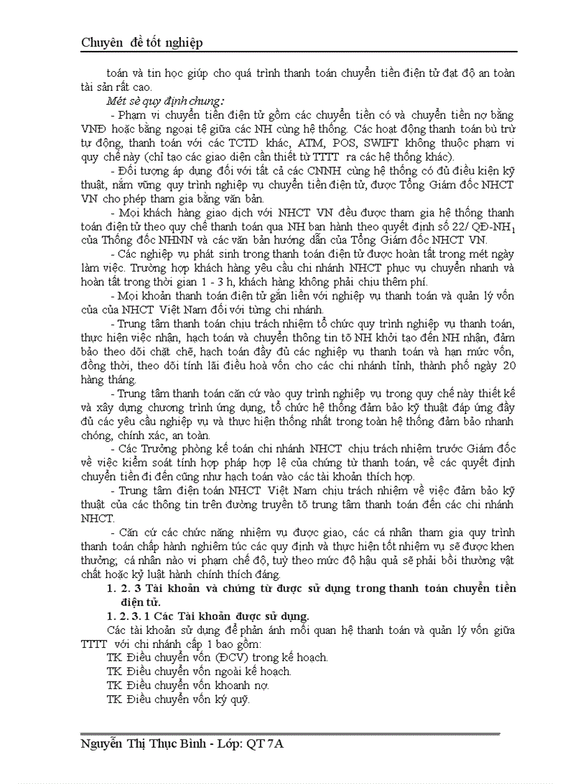 image for page Giải pháp nhằm nâng cao chất lượng công tác thanh toán chuyển tiền điện tử tại Chi nhánh Ngân hàng Công thương Đống Đa-Hà Nội