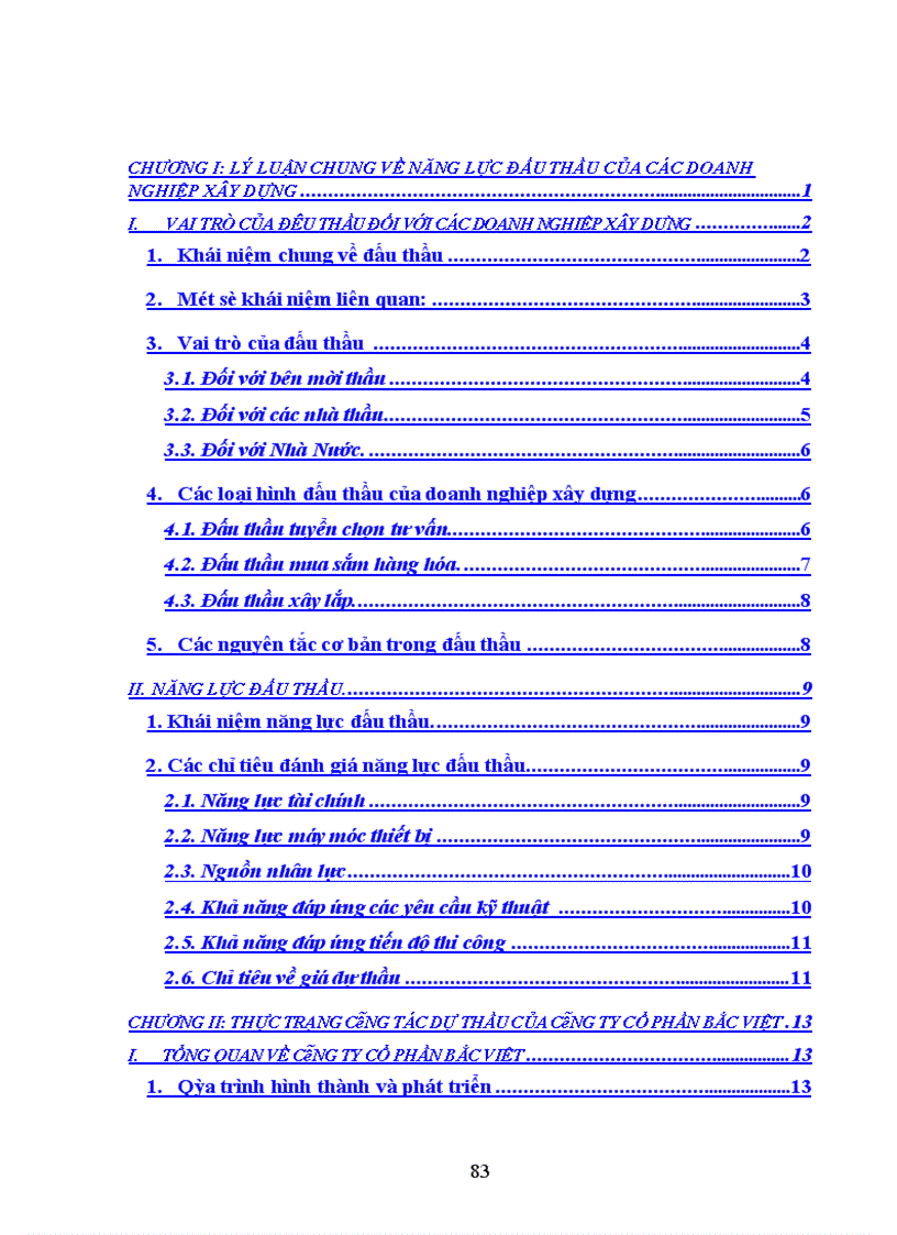 image for page Thực trạng và giải pháp nhằm nâng cao khả năng thắng thầu tại công ty cổ phần bắc việt