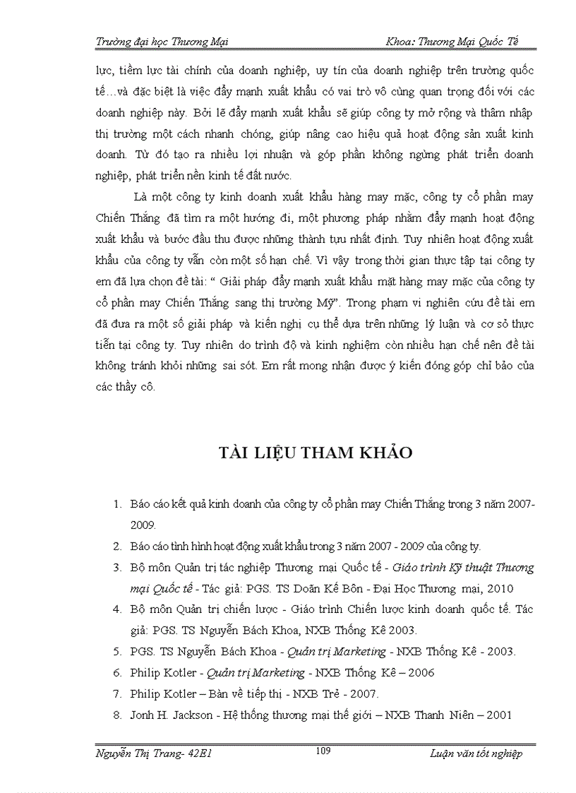 image for page Giải pháp đẩy mạnh xuất khẩu mặt hàng may mặc của công ty cổ phần may Chiến Thắng sang thị trường Mỹ ------------------