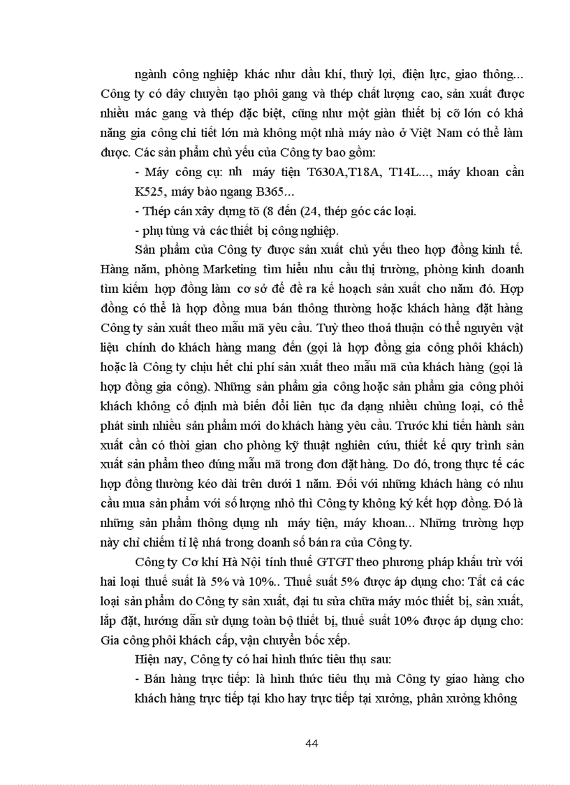 image for page Hoàn thiện hạch toán tiêu thụ và kết quả tiêu thụ thành phẩm tại Công ty Cơ khí Hà Nội