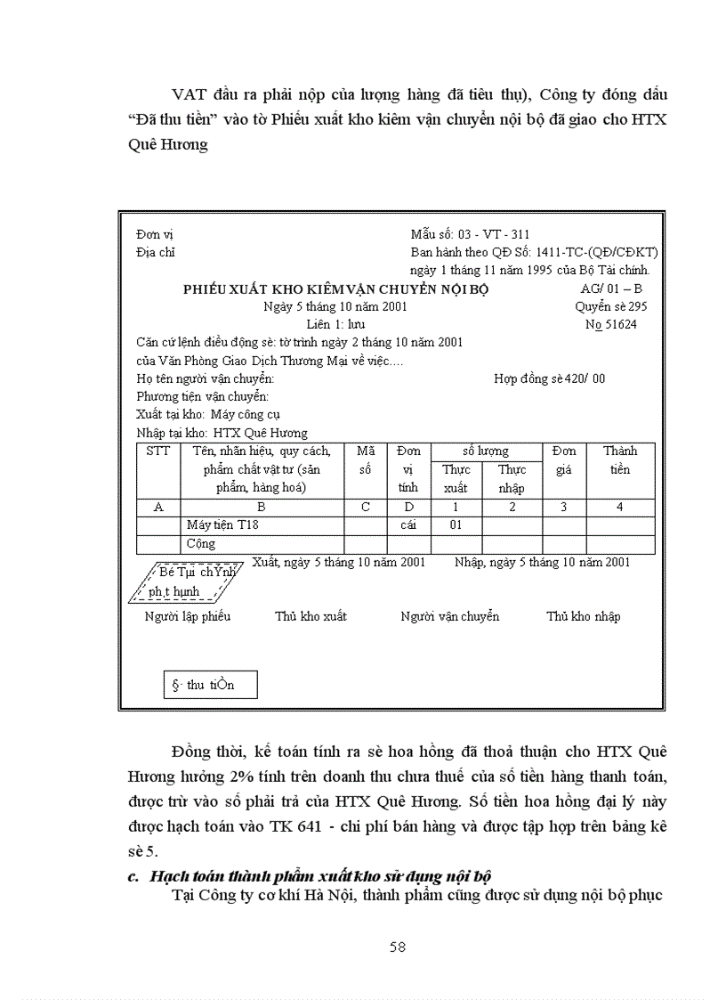 image for page Hoàn thiện hạch toán tiêu thụ và kết quả tiêu thụ thành phẩm tại Công ty Cơ khí Hà Nội