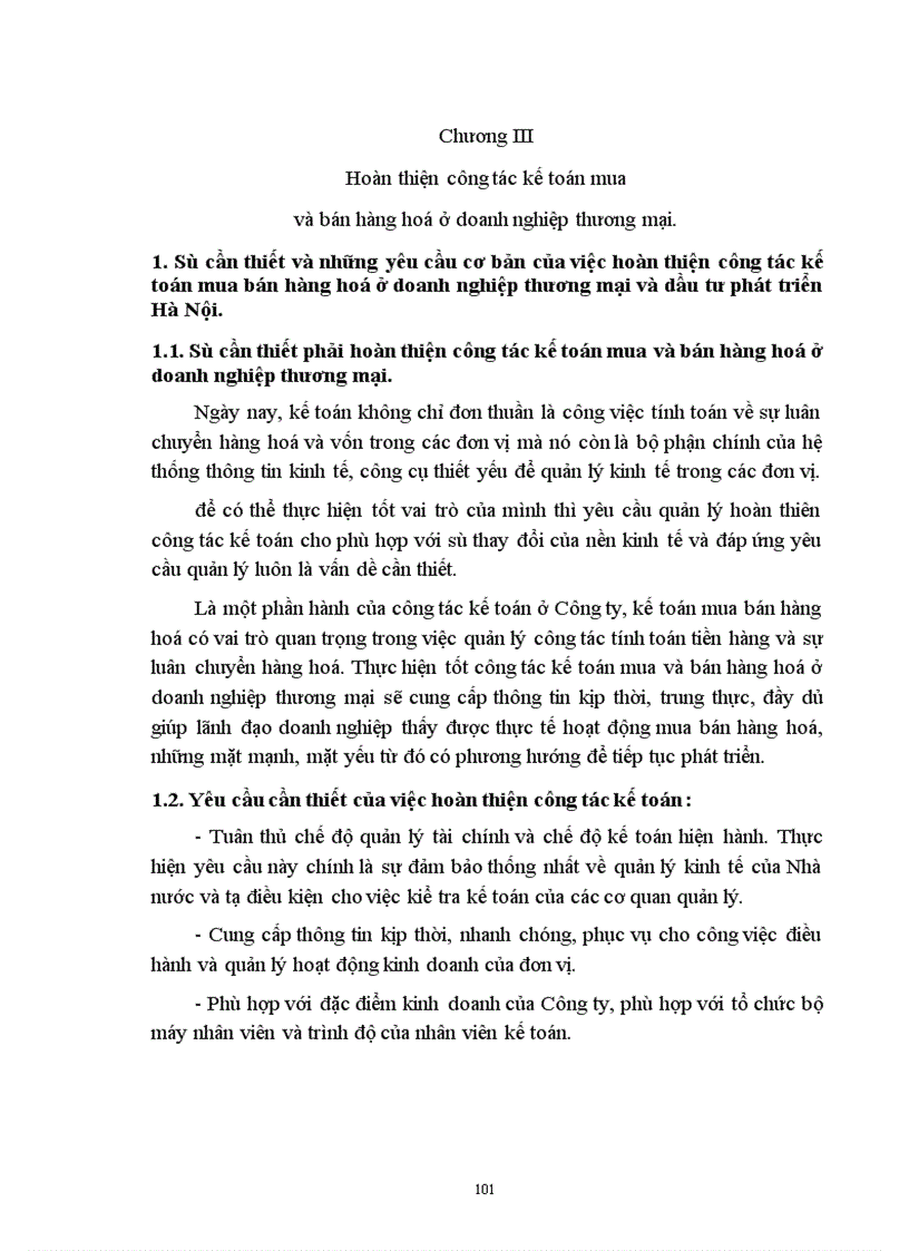 image for page Thực tế công tác kế toán mua bán hàng hoá ở Công ty Thương mại và Đầu tư phát triển Hà nội.