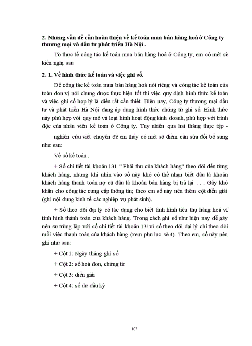image for page Thực tế công tác kế toán mua bán hàng hoá ở Công ty Thương mại và Đầu tư phát triển Hà nội.