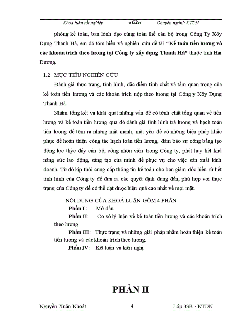 image for page Kế toán tiền lương và các khoản trích theo lương tại Công ty xây dựng Thanh Hà