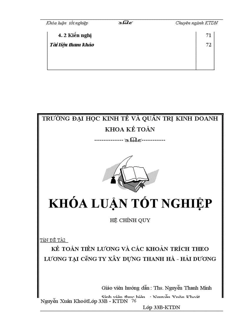 image for page Kế toán tiền lương và các khoản trích theo lương tại Công ty xây dựng Thanh Hà