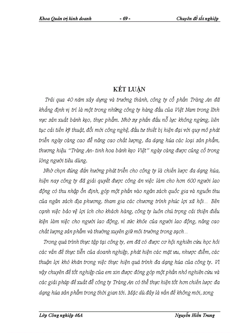 image for page Đa dạng hóa sản phẩm tại công ty cổ phần Tràng An