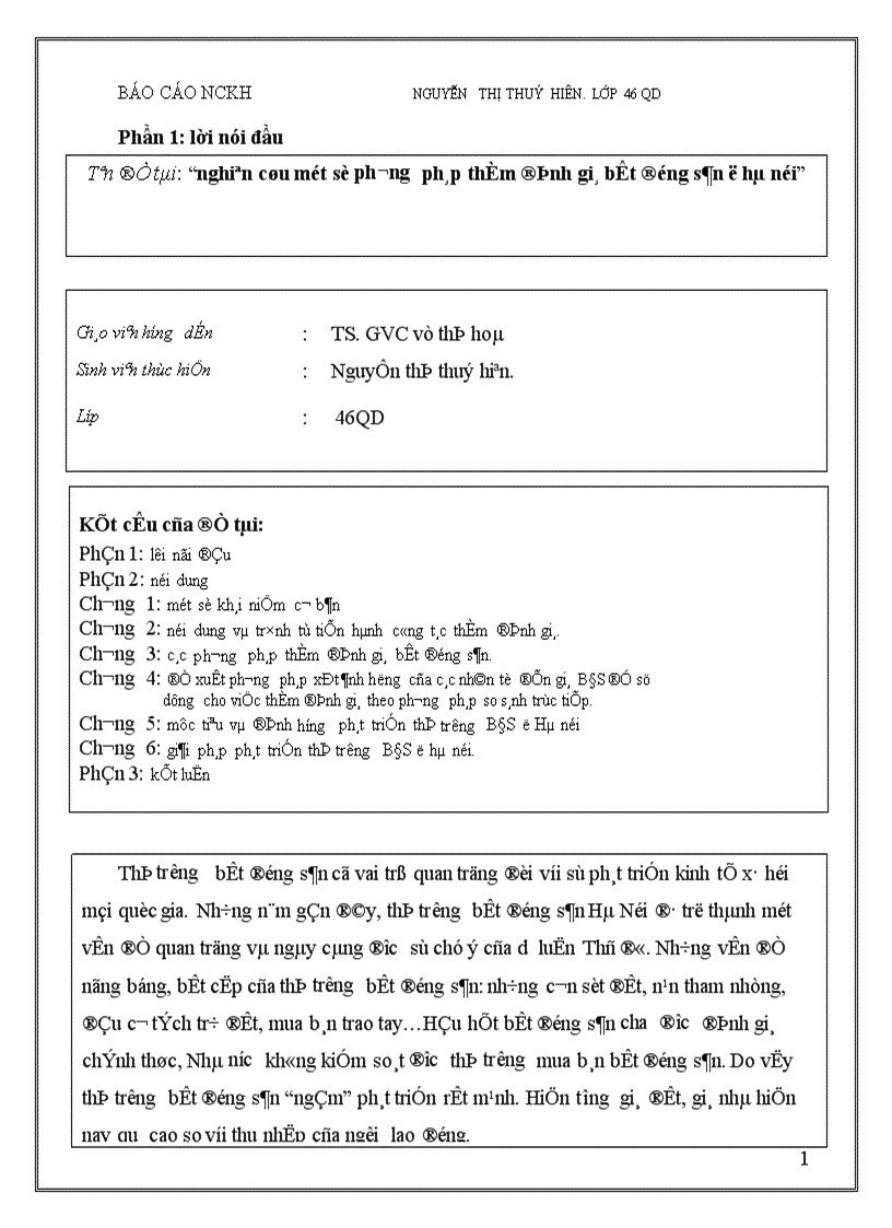image for page Nghiên cứu một số phương pháp thẩm định giá trị bất động sản