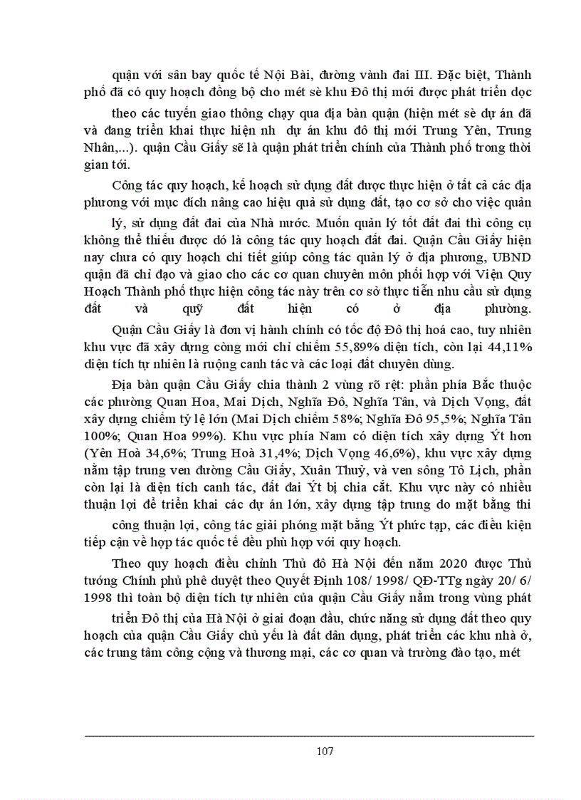 image for page Thực trạng và giải pháp tăng cường công tác quản lý Nhà nước về đất Đô thị qua ví dụ tại quận Cầu Giấy - TP Hà Nội