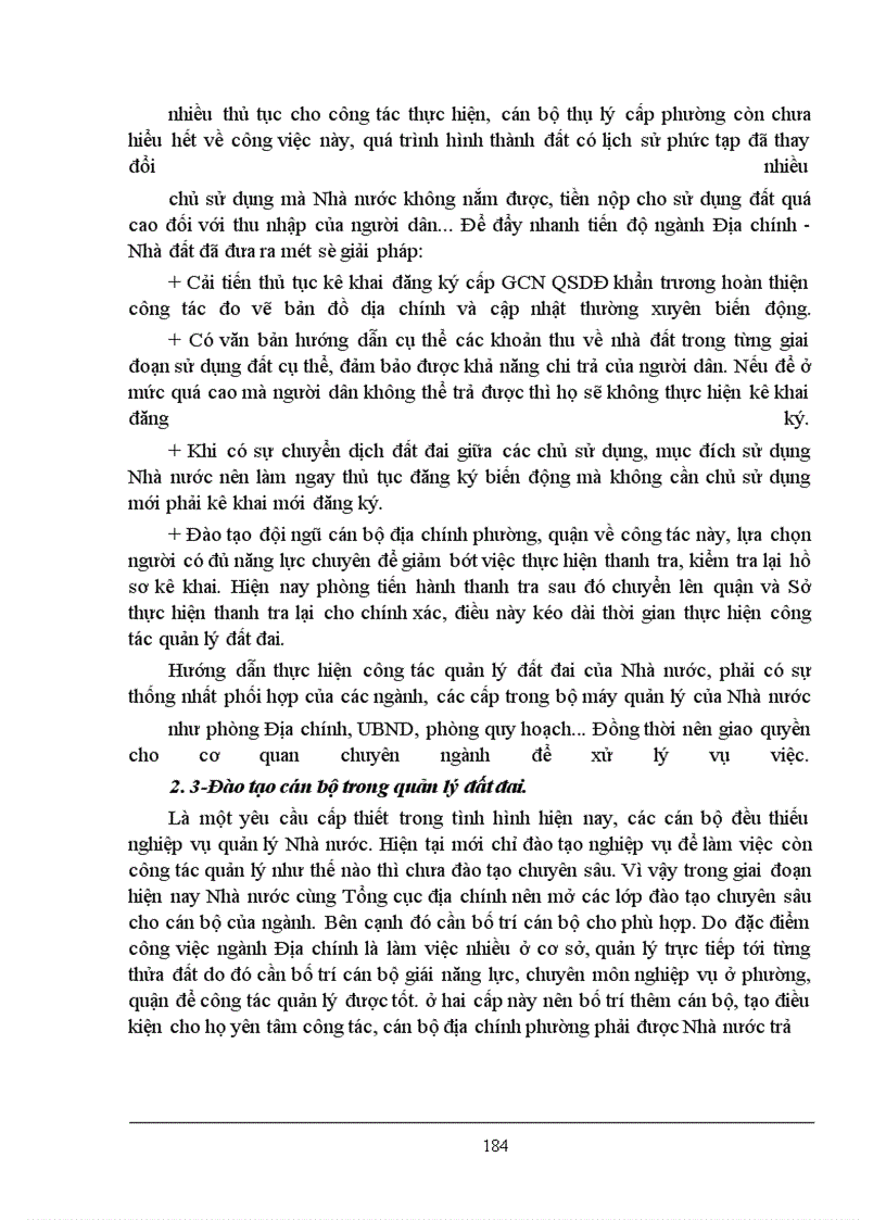 image for page Thực trạng và giải pháp tăng cường công tác quản lý Nhà nước về đất Đô thị qua ví dụ tại quận Cầu Giấy - TP Hà Nội