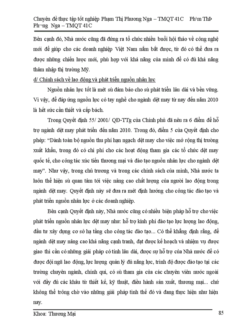 image for page Các giải pháp hỗ trợ xuất khẩu hàng dệt may Việt Nam sang thị trường Mỹ