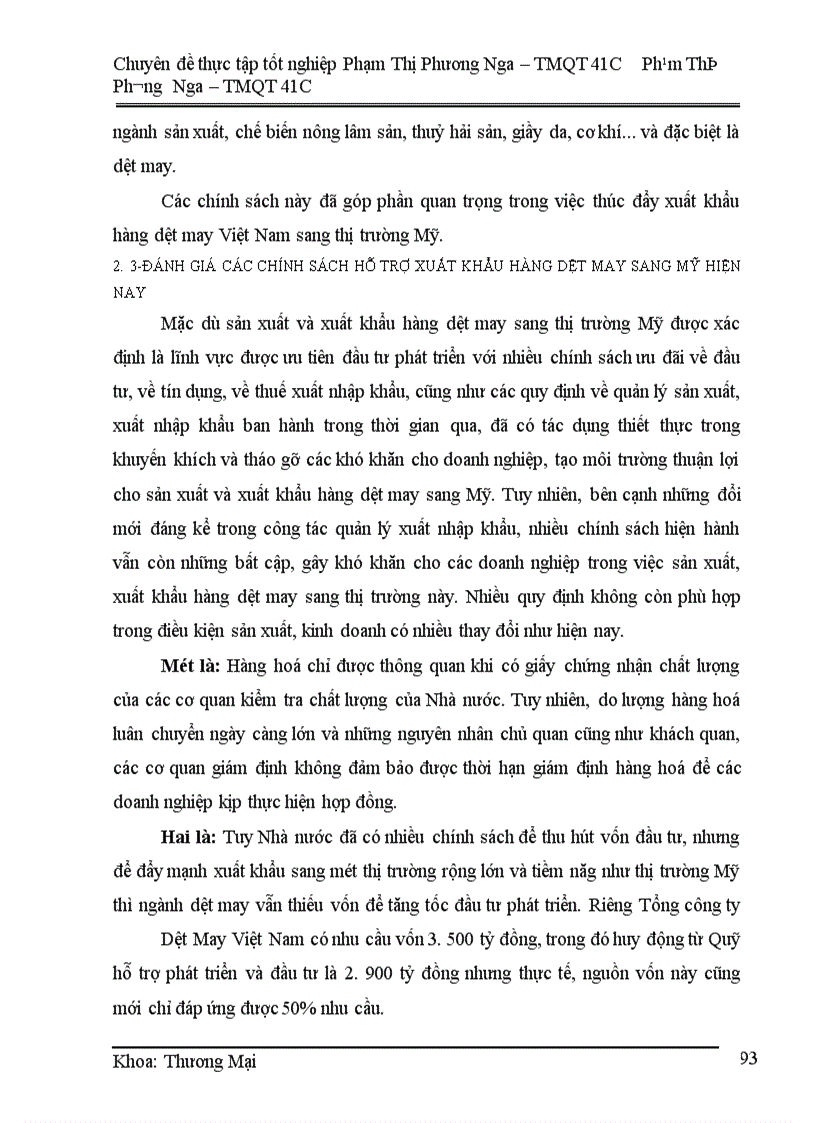 image for page Các giải pháp hỗ trợ xuất khẩu hàng dệt may Việt Nam sang thị trường Mỹ