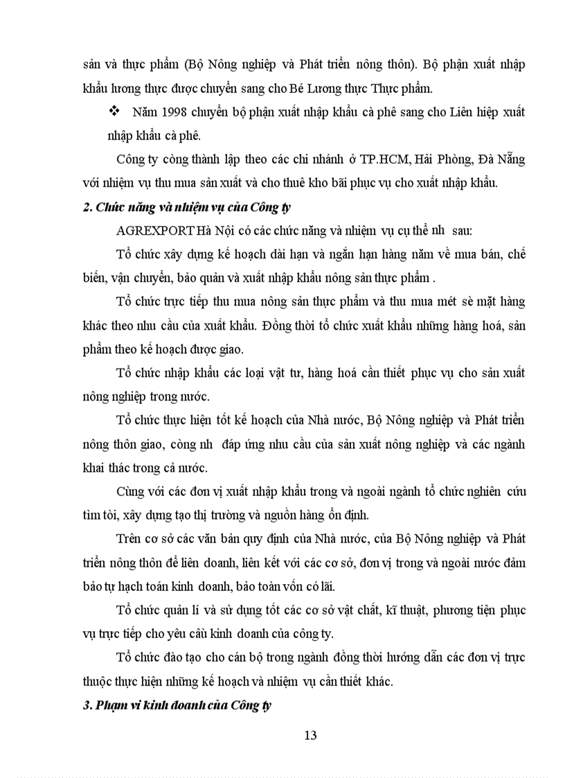 image for page Thực trạng và một số giải pháp nhằm tăng xuất khẩu hàng nông sản của Công ty xuất nhập khẩu nông sản thực phẩm Hà Nội