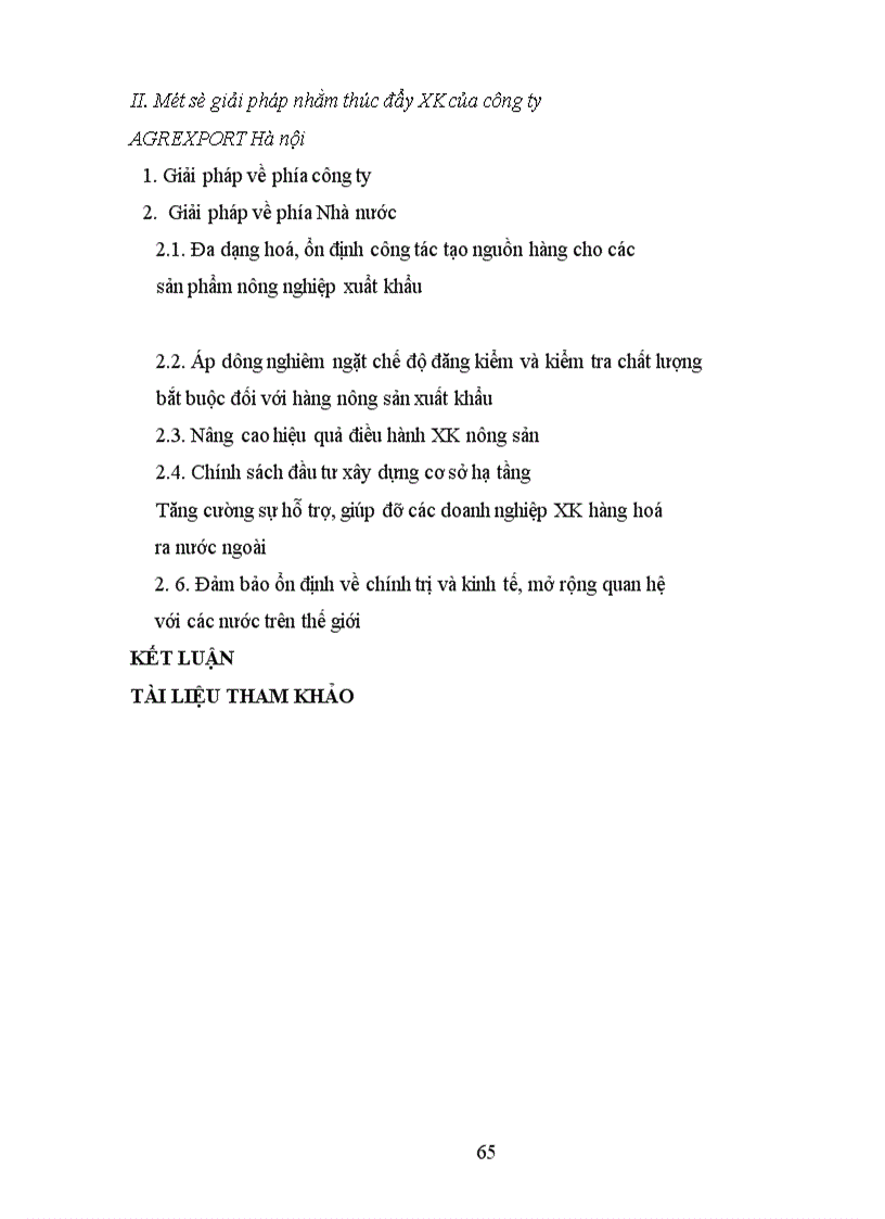 image for page Thực trạng và một số giải pháp nhằm tăng xuất khẩu hàng nông sản của Công ty xuất nhập khẩu nông sản thực phẩm Hà Nội