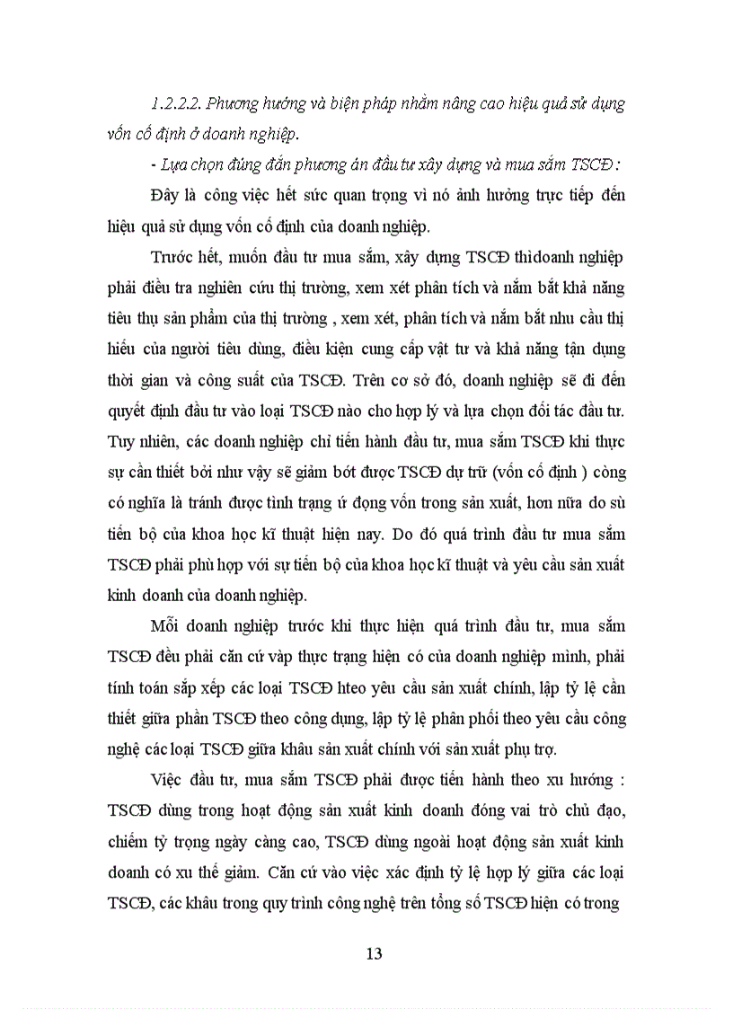 image for page Một số giải pháp chủ yếu nhằm góp phần nâng cao hiệu quả sử dụng vốn cố định ở Công ty Cao Su Sao Vàng