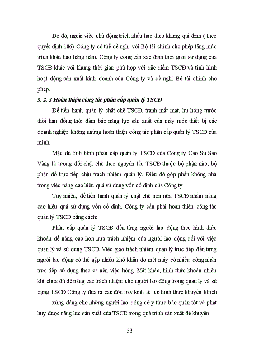 image for page Một số giải pháp chủ yếu nhằm góp phần nâng cao hiệu quả sử dụng vốn cố định ở Công ty Cao Su Sao Vàng