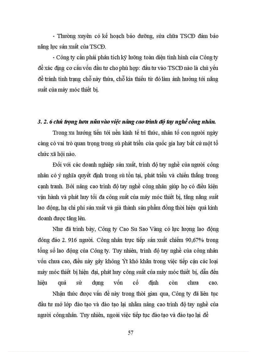 image for page Một số giải pháp chủ yếu nhằm góp phần nâng cao hiệu quả sử dụng vốn cố định ở Công ty Cao Su Sao Vàng