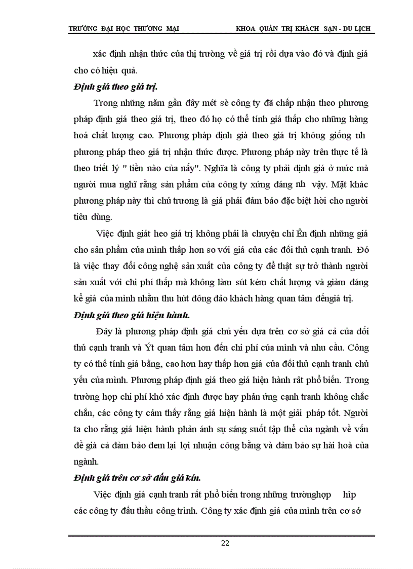image for page Hoàn thiện chính sách giá nhằm thu hút khách đến khách sạn Dân Chủ Hà Nội