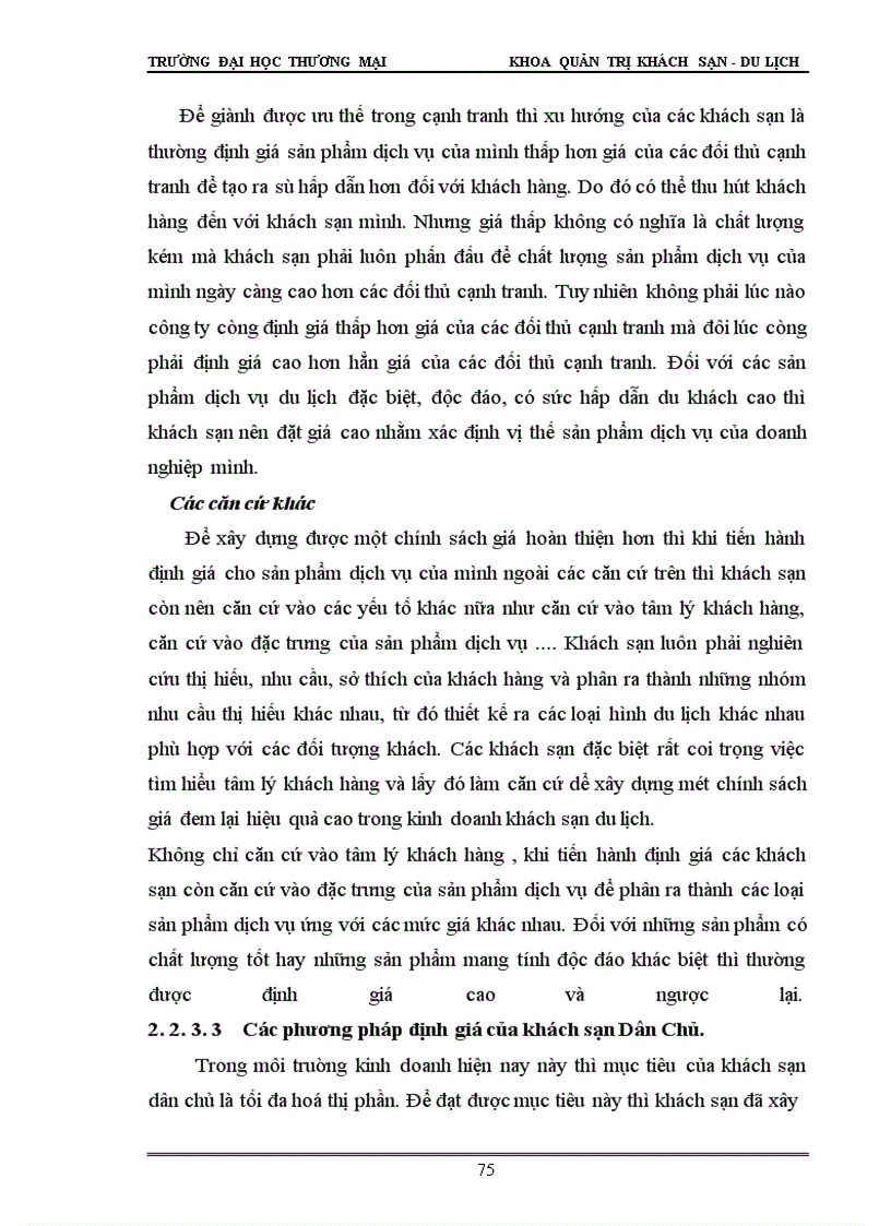 image for page Hoàn thiện chính sách giá nhằm thu hút khách đến khách sạn Dân Chủ Hà Nội