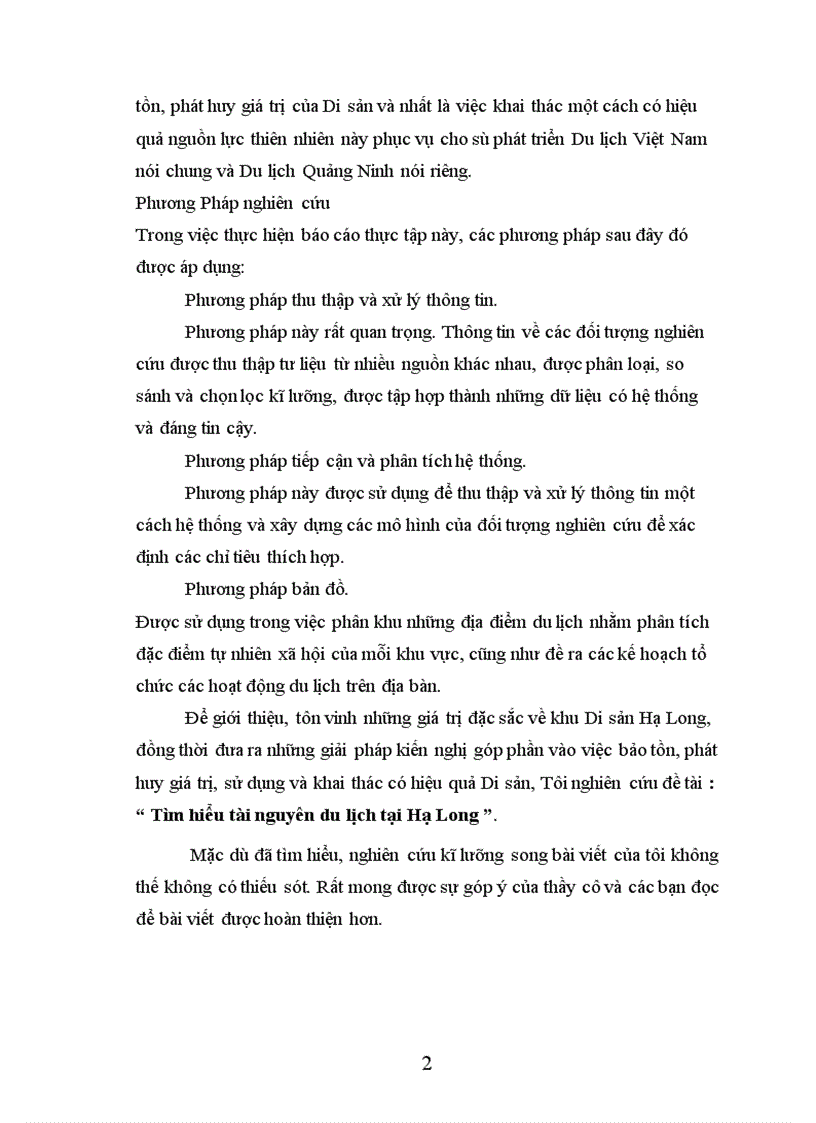 image for page Tìm hiểu tài nguyên du lịch tại Hạ Long