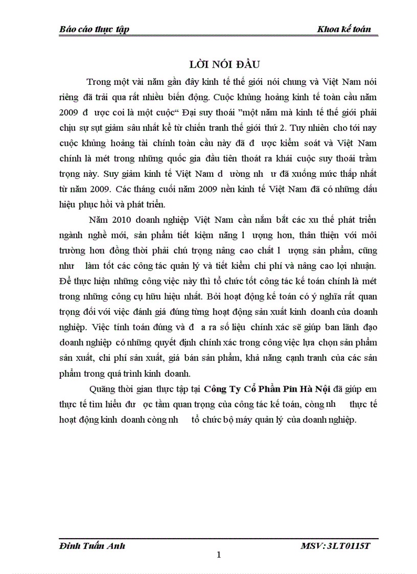 image for page Công tác kế toán tại công ty Cổ phần Pin Hà Nội