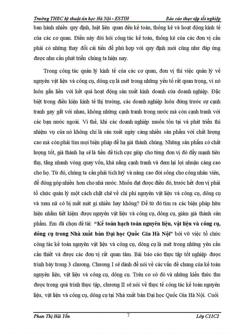 image for page Kế toán hạch toán nguyên liệu, vật liệu và công cụ, dụng cụ trong Nhà xuất bản Đại học Quốc Gia Hà Nội