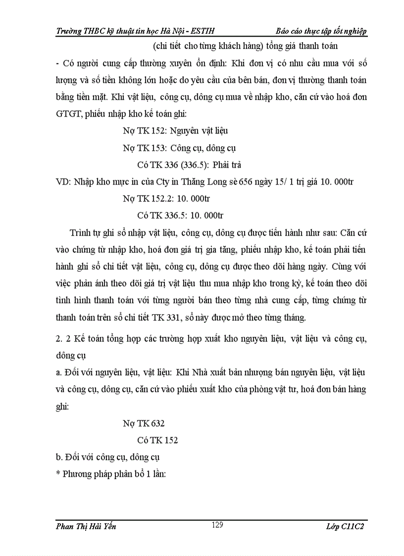 image for page Kế toán hạch toán nguyên liệu, vật liệu và công cụ, dụng cụ trong Nhà xuất bản Đại học Quốc Gia Hà Nội