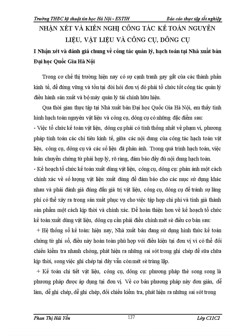 image for page Kế toán hạch toán nguyên liệu, vật liệu và công cụ, dụng cụ trong Nhà xuất bản Đại học Quốc Gia Hà Nội