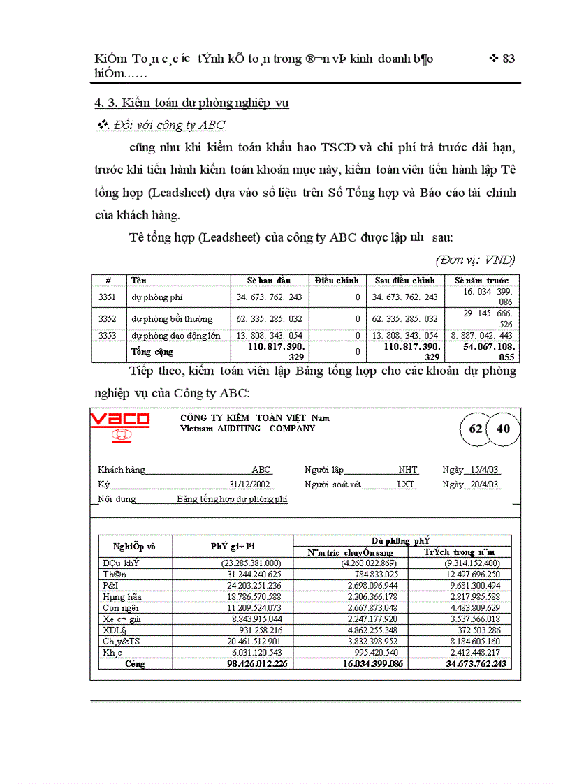 image for page Kiểm toán các ước tính kế toán trong kiểm toán Báo cáo tài chính tại các đơn vị kinh doanh bảo hiểm phi nhân thọ do Công ty Kiểm toán Việt Nam thực hiện