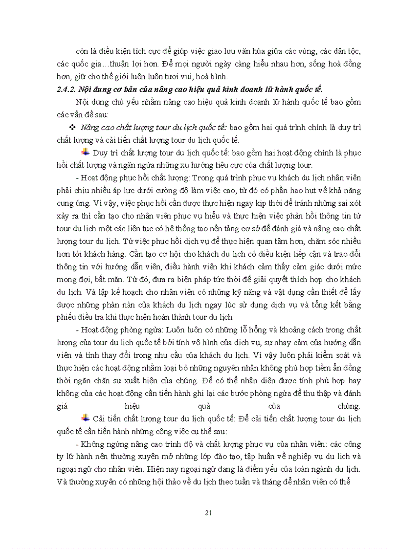 image for page Giải pháp nâng cao hiệu quả kinh doanh lữ hành quốc tế đến (khách châu Âu) của công ty cổ phần du lịch Việt Nam tại Hà Nội