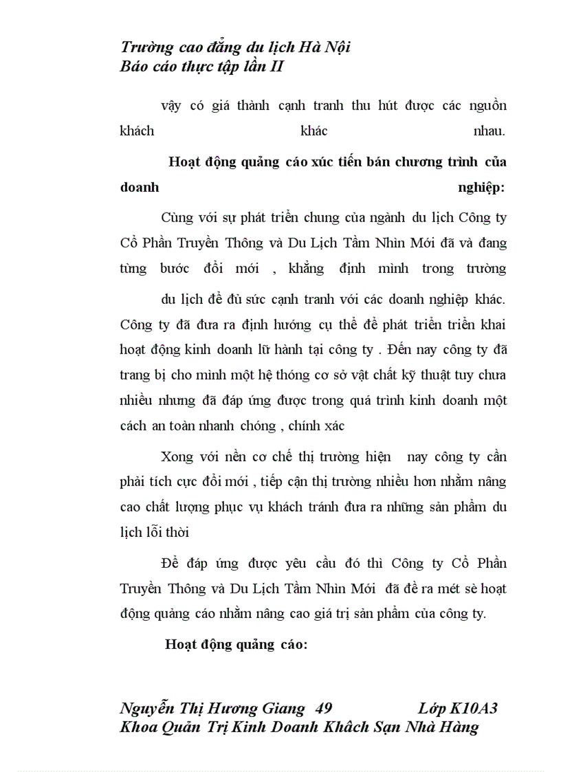 image for page Công ty CP truyền thông và du lịch Tầm Nhìn Mới