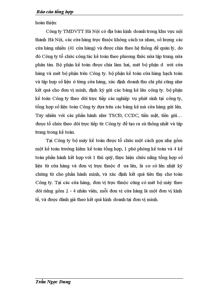 image for page Hoàn thiện hạch toán tiêu thụ hàng hoá và xác định kết quả tiêu thụ tại công ty TMDVTT Hà Nội