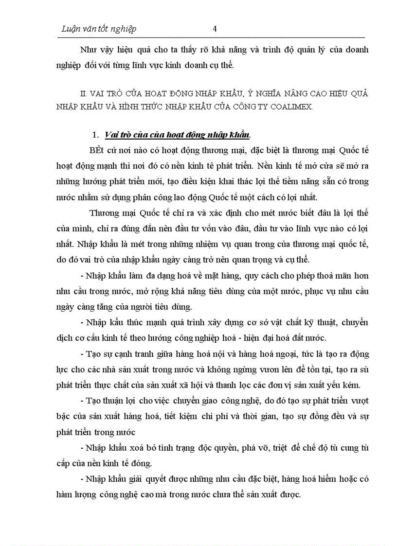 image for page Thực trạng và biện pháp nâng cao hiệu quả nhập khẩu máy móc, thiết bị của Công ty COALIMEX