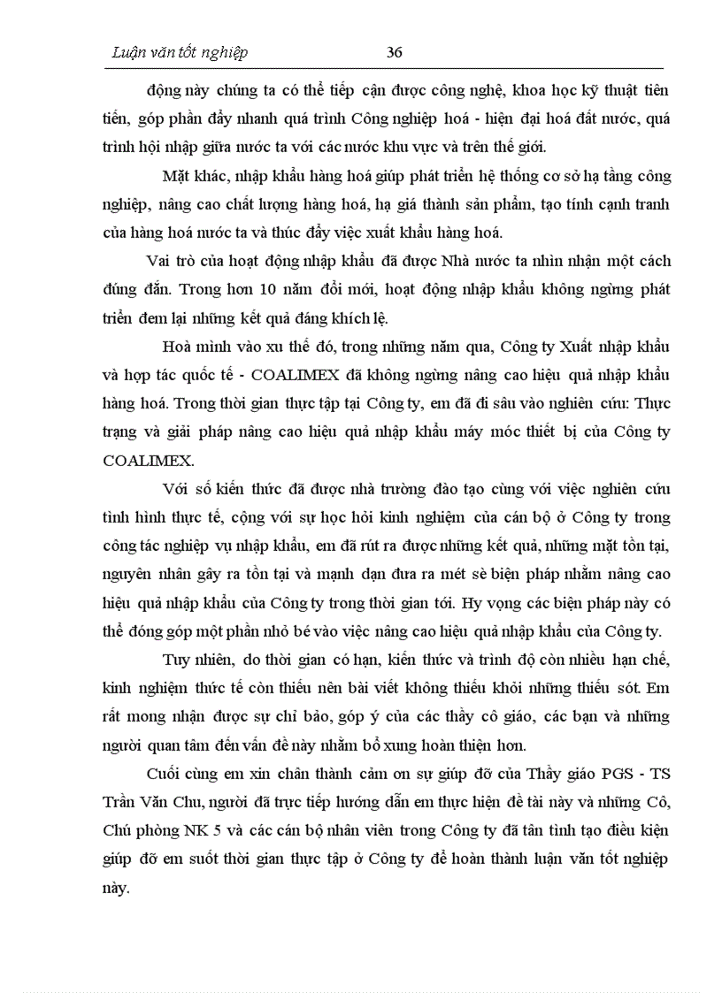 image for page Thực trạng và biện pháp nâng cao hiệu quả nhập khẩu máy móc, thiết bị của Công ty COALIMEX