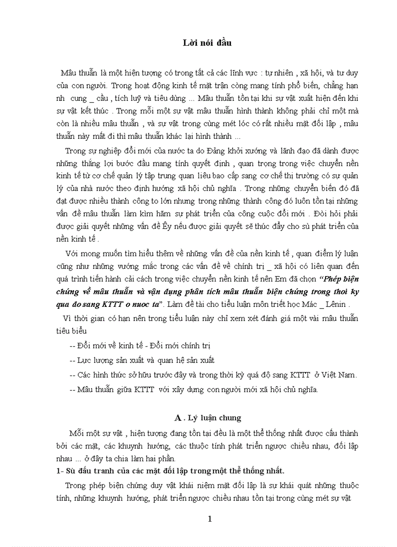 image for page Phép biện chứng về mâu thuẫn và vận dụng phân tích mâu thuẫn biện chứng trong thoi ky qua do sang KTTT o nuoc ta