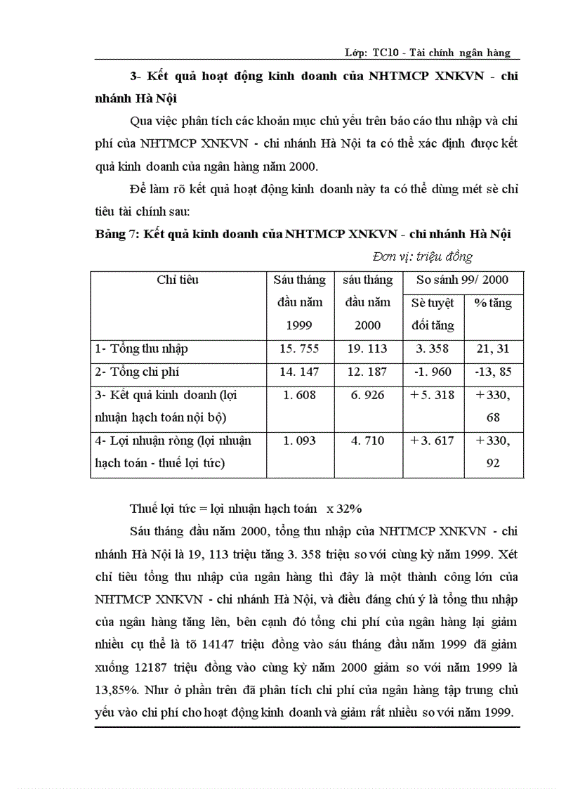 image for page Một số vấn đề về thu nhập, chi phí và kết quả kinh doanh của ngân hàng thương mại cổ phần xuất nhập khẩu Việt Nam - chi nhánh Hà Nội Nội dung chuyên đề gồm