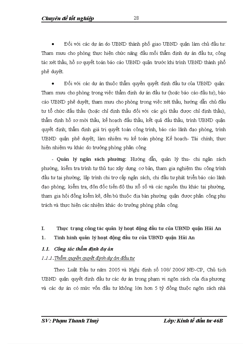 image for page Hoàn thiện công tác quản lý nhà nước về hoạt động đầu tư của UBND quận Hải An