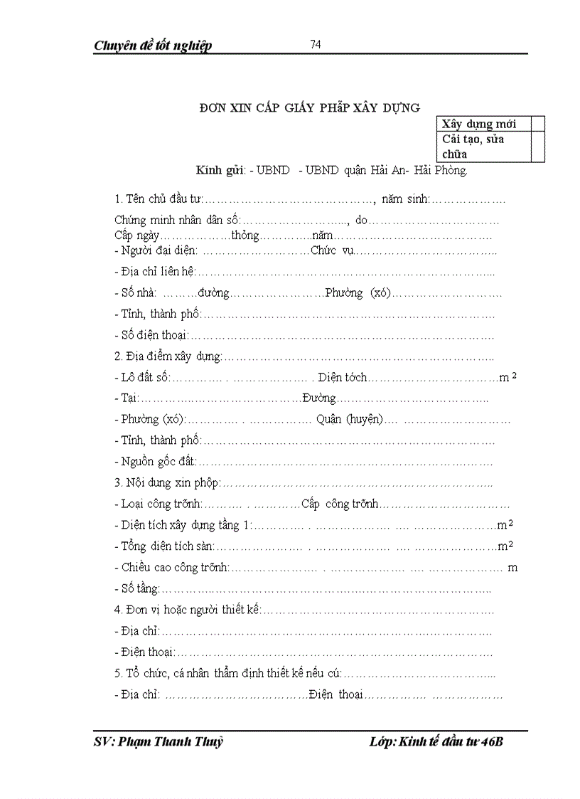 image for page Hoàn thiện công tác quản lý nhà nước về hoạt động đầu tư của UBND quận Hải An