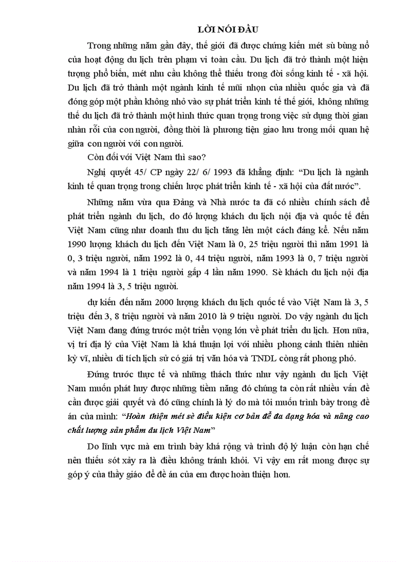 image for page Hoàn thiện một số điều kiện cơ bản để đa dạng hóa và nâng cao chất lượng sản phẩm du lịch Việt Nam