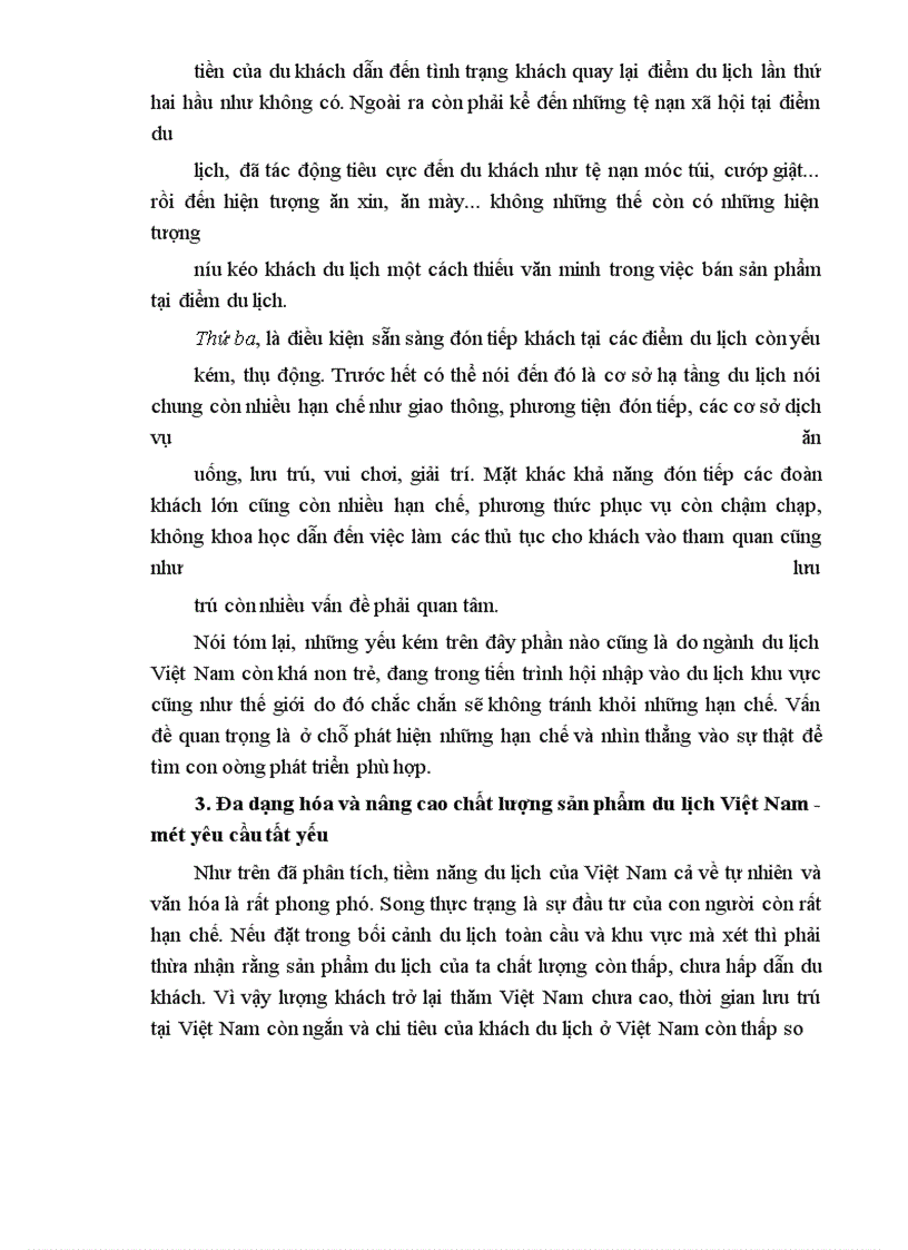 image for page Hoàn thiện một số điều kiện cơ bản để đa dạng hóa và nâng cao chất lượng sản phẩm du lịch Việt Nam