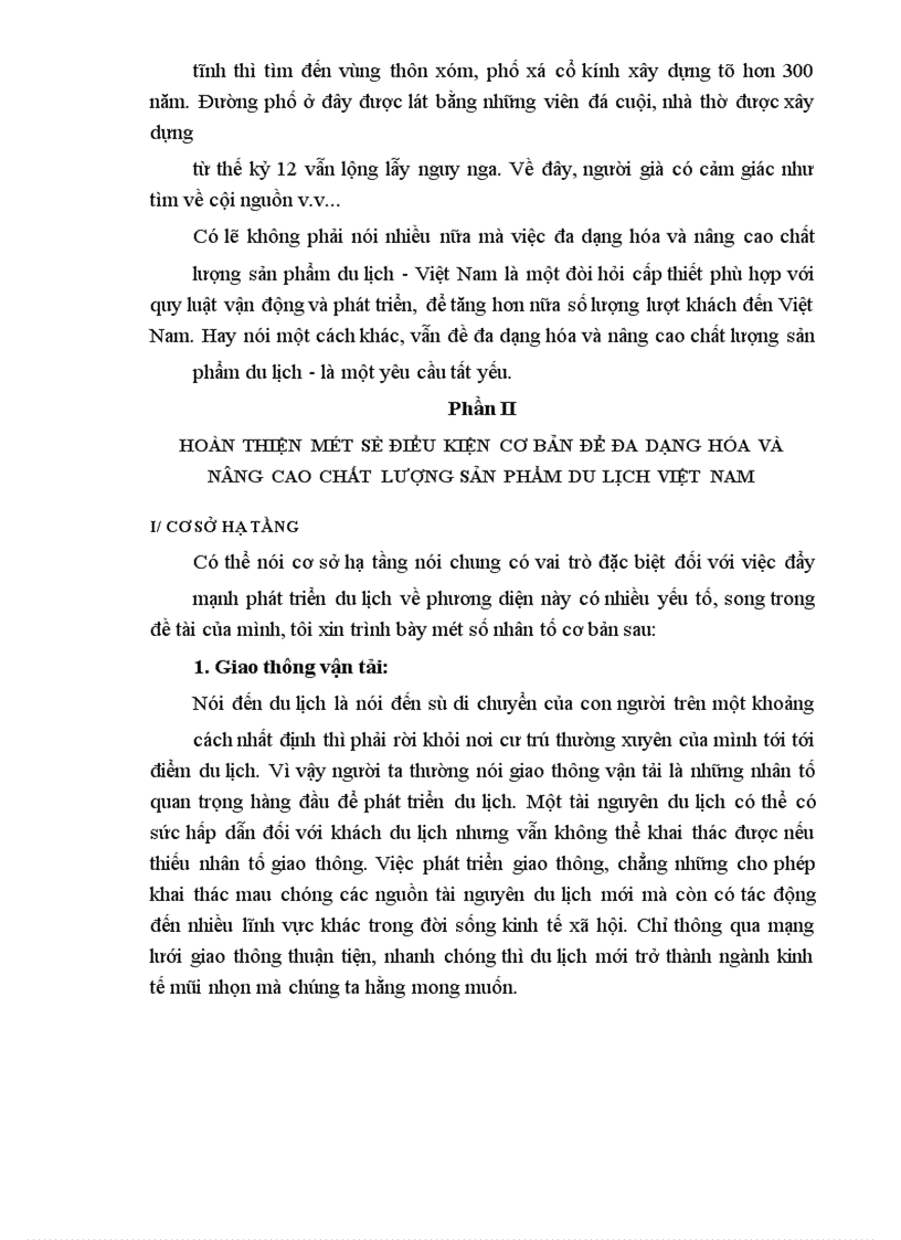 image for page Hoàn thiện một số điều kiện cơ bản để đa dạng hóa và nâng cao chất lượng sản phẩm du lịch Việt Nam
