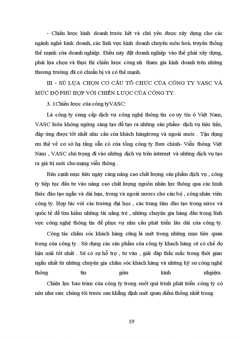 image for page Việc lựa chọn cơ cấu tổ chức và mức độ phù hợp của cơ cấu tổ chứ với chiến lược mà công ty phần mềm và truyền thông VASC theo đuổi