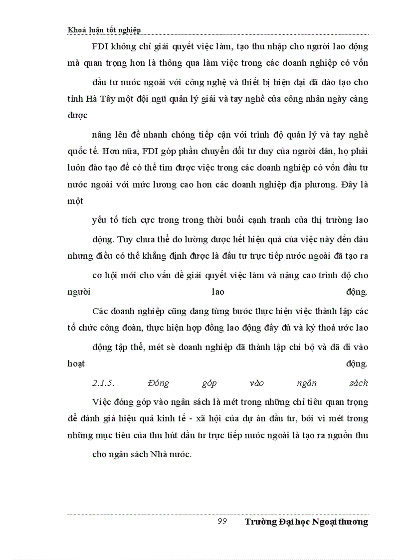 image for page Đề xuất một số giải pháp nhằm tăng cường thu hút FDI vào Hà Tây trong những năm tới