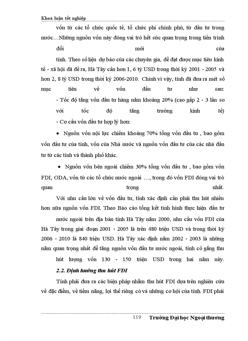 image for page Đề xuất một số giải pháp nhằm tăng cường thu hút FDI vào Hà Tây trong những năm tới