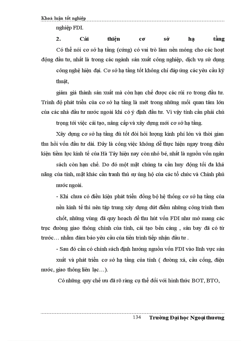 image for page Đề xuất một số giải pháp nhằm tăng cường thu hút FDI vào Hà Tây trong những năm tới