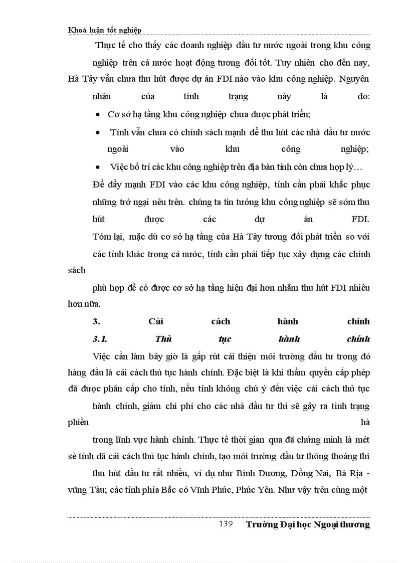 image for page Đề xuất một số giải pháp nhằm tăng cường thu hút FDI vào Hà Tây trong những năm tới